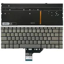 US Layout Gold Replacement Laptop Keyboard For HP SpeCtre 13-Ap Backlight Keyboard