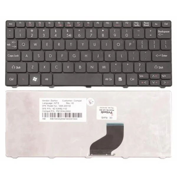 I100A.086, PK130D32A00, MP-09H23U4-6984, PK130D34A00 Acer Aspire One 532H D255 D260 D270 replacement Laptop Keyboard