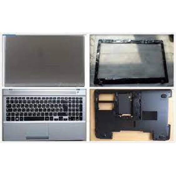 Samsung Notebook NP270 Laptop LCD Back Cover (Silver)+Front Panel(Bezel)+Keyboard Part+ Bottom Case Replacement